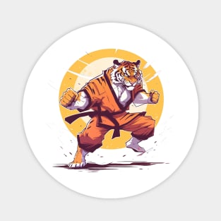 karate tiger Magnet